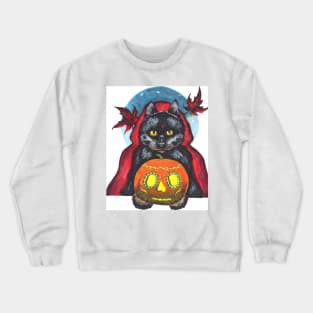 The Lucky Black Cat of Autumn Crewneck Sweatshirt